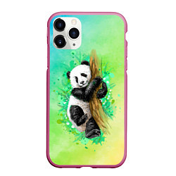 Чехол iPhone 11 Pro матовый ПАНДА PANDA ЦВЕТНЫЕ КРАСКИ