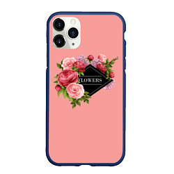 Чехол iPhone 11 Pro матовый Flower street, цвет: 3D-тёмно-синий