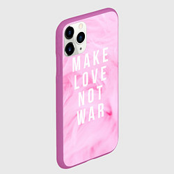 Чехол iPhone 11 Pro матовый Make love not var, цвет: 3D-фиолетовый — фото 2