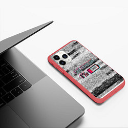 Чехол iPhone 11 Pro матовый Мое терпение почти на нуле 1 процент, цвет: 3D-красный — фото 2