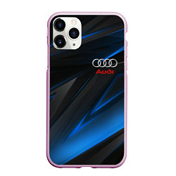 Чехол iPhone 11 Pro матовый AUDI NEON STRIPES GEOMETRY LINE, цвет: 3D-розовый