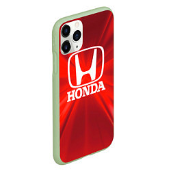 Чехол iPhone 11 Pro матовый Хонда HONDA, цвет: 3D-салатовый — фото 2