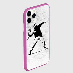 Чехол iPhone 11 Pro матовый BANKSY БУНТ RIOT БЭНКСИ, цвет: 3D-фиолетовый — фото 2