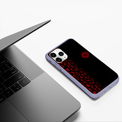 Чехол iPhone 11 Pro матовый Вегвизир Half runes pattern, цвет: 3D-светло-сиреневый — фото 2