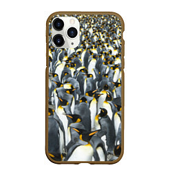 Чехол iPhone 11 Pro матовый Пингвины Penguins, цвет: 3D-коричневый