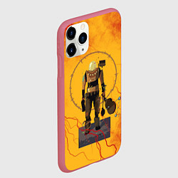 Чехол iPhone 11 Pro матовый Командо с гитарой, цвет: 3D-малиновый — фото 2