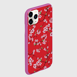 Чехол iPhone 11 Pro матовый Алая весна, цвет: 3D-фиолетовый — фото 2