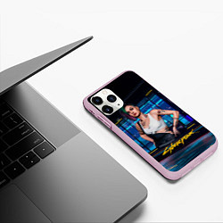 Чехол iPhone 11 Pro матовый Judy Джуди Cyberpunk 2077, цвет: 3D-розовый — фото 2