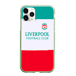 Чехол iPhone 11 Pro матовый Liverpool sport, цвет: 3D-салатовый