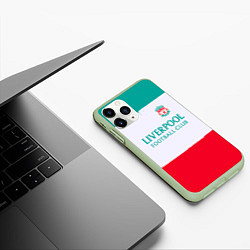Чехол iPhone 11 Pro матовый Liverpool sport, цвет: 3D-салатовый — фото 2