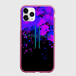 Чехол iPhone 11 Pro матовый Линейдж 2 Брызги, цвет: 3D-малиновый