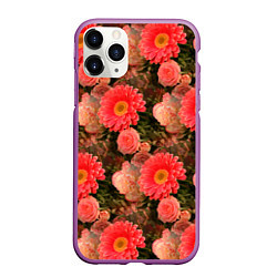 Чехол iPhone 11 Pro матовый Полевые цветочки дачные цветы, цвет: 3D-фиолетовый