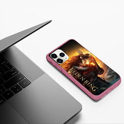 Чехол iPhone 11 Pro матовый ELDEN RING - ЕЛДЕН РИНГ ВАЛЬКИРИЯ, цвет: 3D-малиновый — фото 2