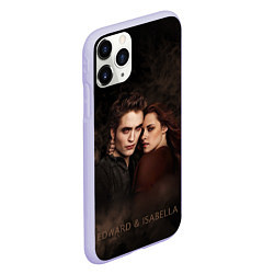 Чехол iPhone 11 Pro матовый Эдвард & Белла, цвет: 3D-светло-сиреневый — фото 2