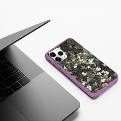 Чехол iPhone 11 Pro матовый KINZA камуфляж, цвет: 3D-фиолетовый — фото 2
