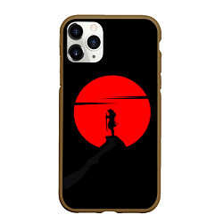 Чехол iPhone 11 Pro матовый SAMURAI RED MOON, цвет: 3D-коричневый