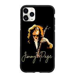 Чехол iPhone 11 Pro матовый Led Zeppelin Лед Зеппелин Jimmy Page, цвет: 3D-черный
