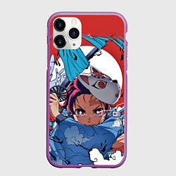 Чехол iPhone 11 Pro матовый ДЫХАНИЕ ВОДЫ ВТОРОЙ СТИЛЬ, цвет: 3D-фиолетовый