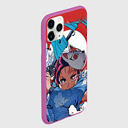 Чехол iPhone 11 Pro матовый ДЫХАНИЕ ВОДЫ ВТОРОЙ СТИЛЬ, цвет: 3D-фиолетовый — фото 2