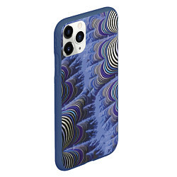 Чехол iPhone 11 Pro матовый Abstraction pattern 2022, цвет: 3D-тёмно-синий — фото 2
