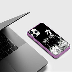 Чехол iPhone 11 Pro матовый Ghostemane Mercury Trash Gang Гостмейн Призрак гра, цвет: 3D-фиолетовый — фото 2