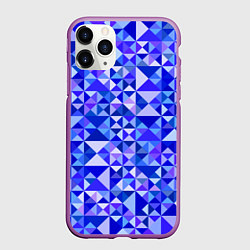 Чехол iPhone 11 Pro матовый Камуфляж спортивный Призма - Лагуна, цвет: 3D-фиолетовый