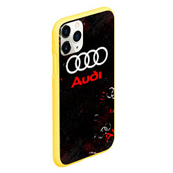 Чехол iPhone 11 Pro матовый AUDI АУДИ SPORT Паттерн, цвет: 3D-желтый — фото 2