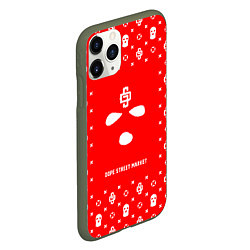Чехол iPhone 11 Pro матовый Узор Red Phantom Ski Mask Dope Street Market, цвет: 3D-темно-зеленый — фото 2