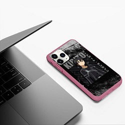 Чехол iPhone 11 Pro матовый Кирито арт, цвет: 3D-малиновый — фото 2