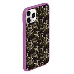 Чехол iPhone 11 Pro матовый Раки камуфляж, цвет: 3D-фиолетовый — фото 2
