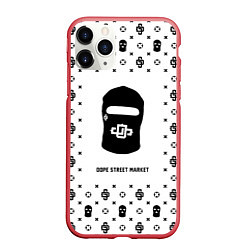 Чехол iPhone 11 Pro матовый Узор White Dope Ski Mask Dope Street Market, цвет: 3D-красный