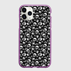 Чехол iPhone 11 Pro матовый Skull Eye Bones Hype, цвет: 3D-фиолетовый