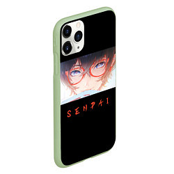 Чехол iPhone 11 Pro матовый Senpai art, цвет: 3D-салатовый — фото 2