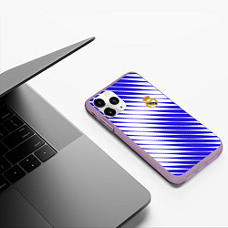 Чехол iPhone 11 Pro матовый Real madrid реал мадрид, цвет: 3D-сиреневый — фото 2