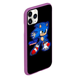 Чехол iPhone 11 Pro матовый SONIC СУПЕР СОНИК игра, цвет: 3D-фиолетовый — фото 2