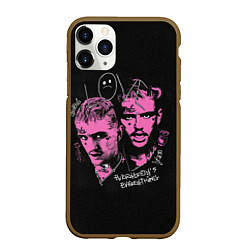 Чехол iPhone 11 Pro матовый Lil Peep Всё Для Всех Лил Пип, цвет: 3D-коричневый