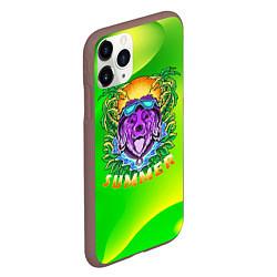 Чехол iPhone 11 Pro матовый Summer dog Собачка, цвет: 3D-коричневый — фото 2