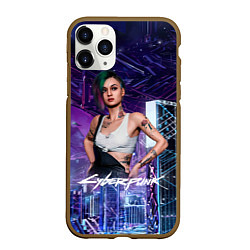 Чехол iPhone 11 Pro матовый Judy Cyberpunk2077 Джуди, цвет: 3D-коричневый