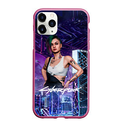 Чехол iPhone 11 Pro матовый Judy Cyberpunk2077 Джуди, цвет: 3D-малиновый