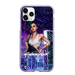 Чехол iPhone 11 Pro матовый Judy Cyberpunk2077 Джуди, цвет: 3D-светло-сиреневый