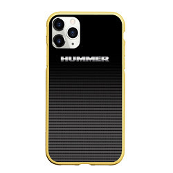 Чехол iPhone 11 Pro матовый Hummer h2, цвет: 3D-желтый