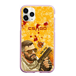 Чехол iPhone 11 Pro матовый CS GO BAD GUY, цвет: 3D-розовый