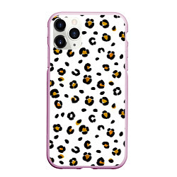 Чехол iPhone 11 Pro матовый Пятна леопарда leopard spots, цвет: 3D-розовый