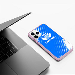 Чехол iPhone 11 Pro матовый DAEWOO Autosport, цвет: 3D-розовый — фото 2