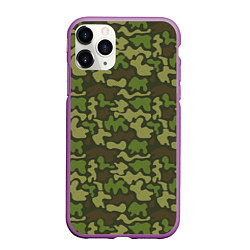 Чехол iPhone 11 Pro матовый Камуфляж в крапинку, цвет: 3D-фиолетовый