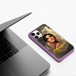 Чехол iPhone 11 Pro матовый Panam cyberpunk 2077, цвет: 3D-фиолетовый — фото 2
