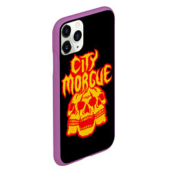 Чехол iPhone 11 Pro матовый ZillaKami x SosMula City Morgue Черепа, цвет: 3D-фиолетовый — фото 2