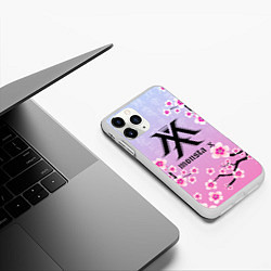 Чехол iPhone 11 Pro матовый MONSTA X САКУРА ЦВЕТЫ, цвет: 3D-белый — фото 2