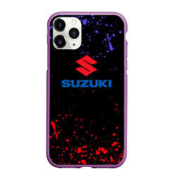 Чехол iPhone 11 Pro матовый SUZUKI брызги красок