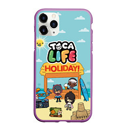 Чехол iPhone 11 Pro матовый Toca Life Holiday!, цвет: 3D-фиолетовый